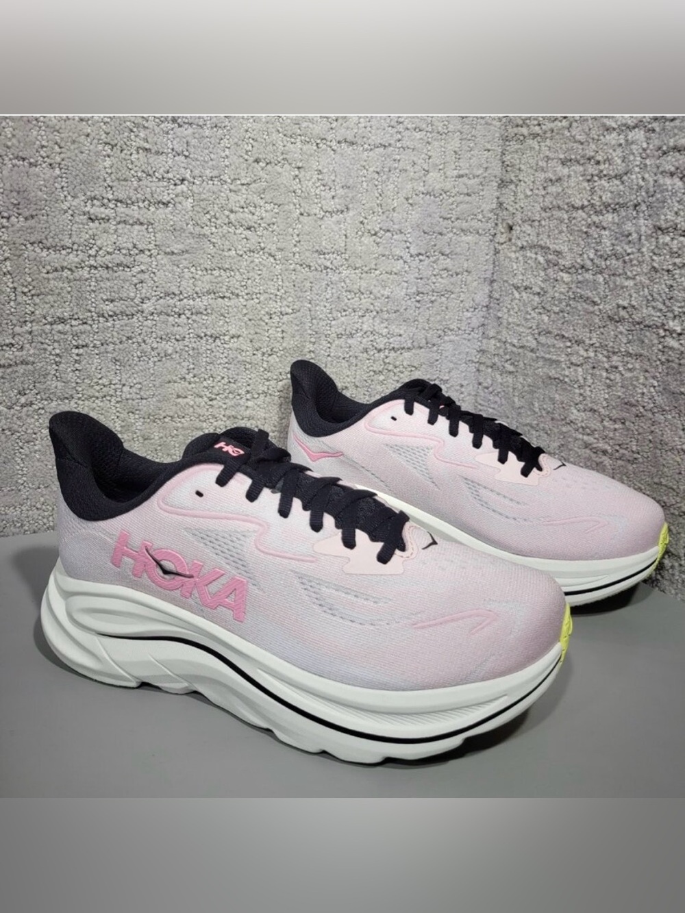 Hoka CLIFTON 10 Women's Pink & Black Athletic Running Shoes - Picture 6 of 13